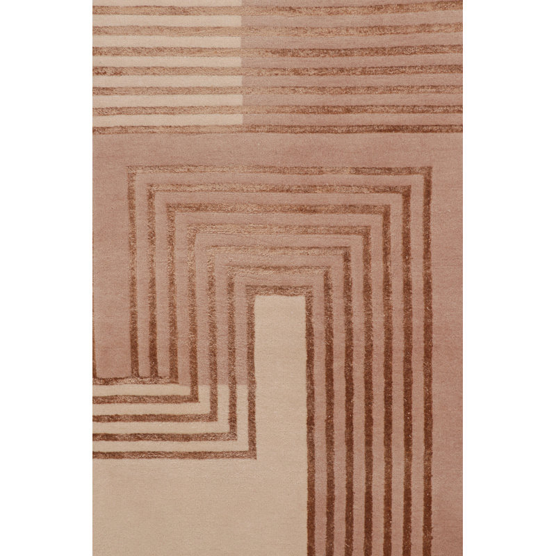 Art Deco Hand Knotted Wool Geometric Area Rug, Rectangle 12' x 16'