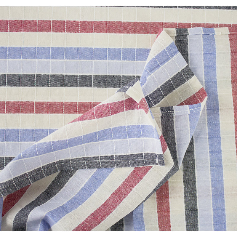 Stitched Checkerd Cotton 54" Square Tablecloth