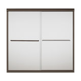 Finesse 59.63'' x 55.5'' Bypass Frameless Bath Door
