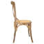 45cm H Solid Wood Cross Back Side Chair