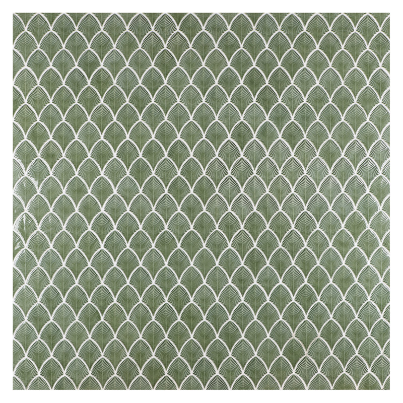 Carreau l 9,05 po x L 12,79 po Delphi, Vert Capri