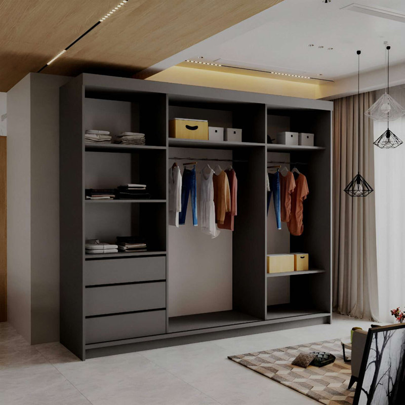 Laminate Wardrobe, Grey