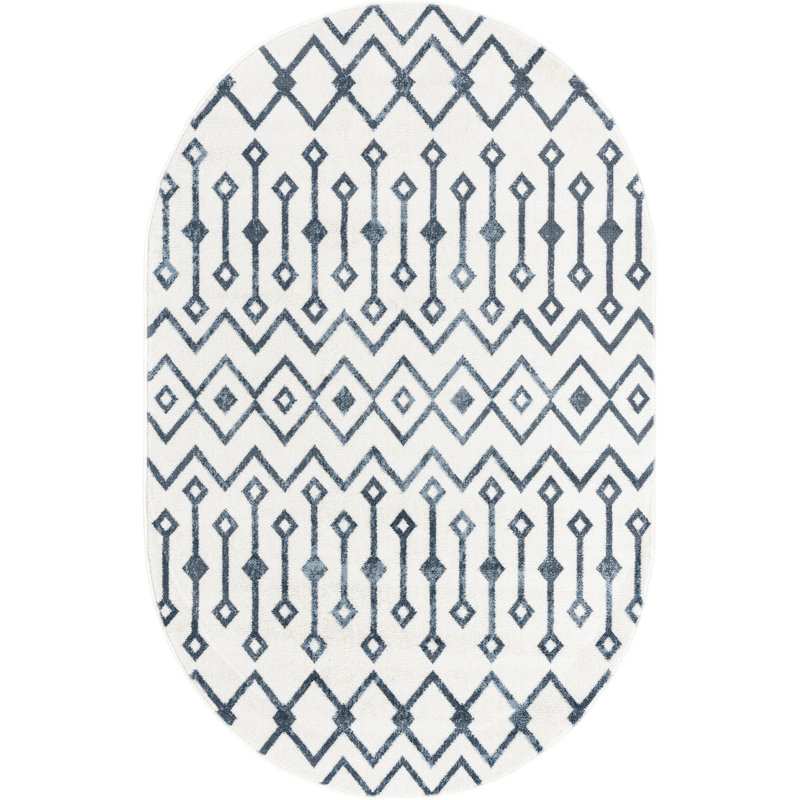 Moroccan Indoor Rug, Oval 4' x 6'