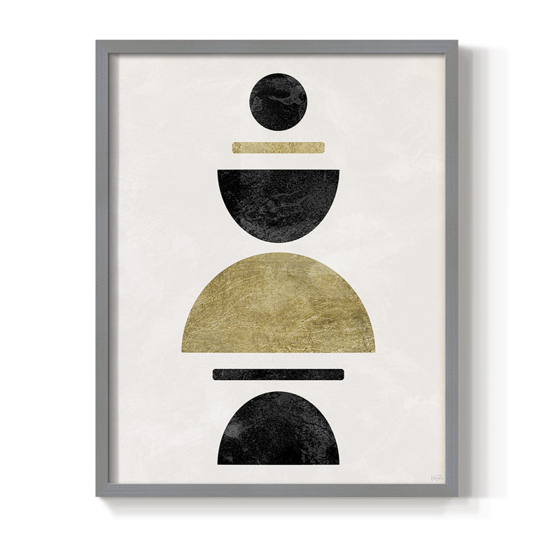 Impression encadrée moderne en bois massif, H 10 po x l 8 po, Gris