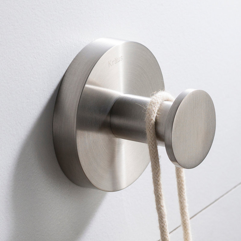 Elie Wall Mounted Towel Hook, Brushed Nickel