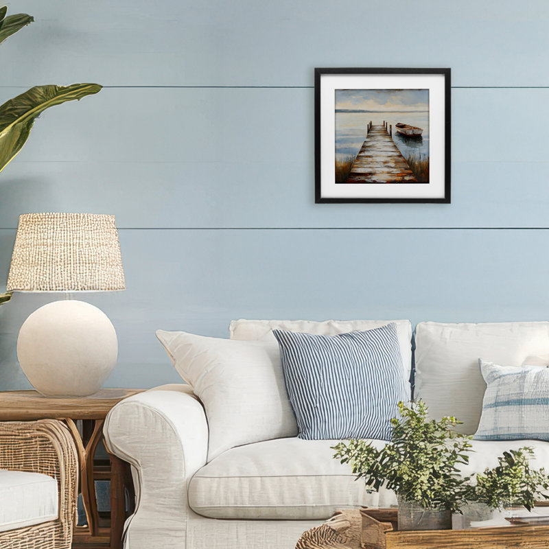 «Shimmering Lake Seascape», reproduction encadrée sous verre, design par LSR Creative Studio, H 13 po x l 13 po