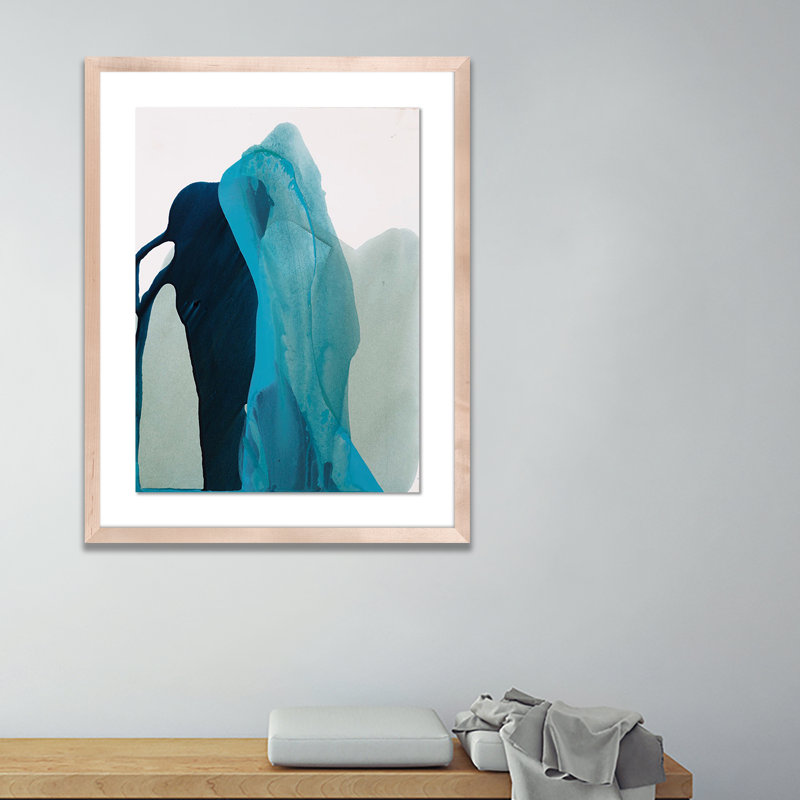 Blue Abyss V Painting by Kim Whiteside, Natural, 40" H x 31" W x 2.5" D