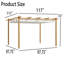 Pergola en métal 10 pi avec toile, bois-94286576-94286574