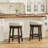 Upholstered Swivel Counter Bar Stool with Solid Wood Frame and Nailhead Trim-234951305-234951303