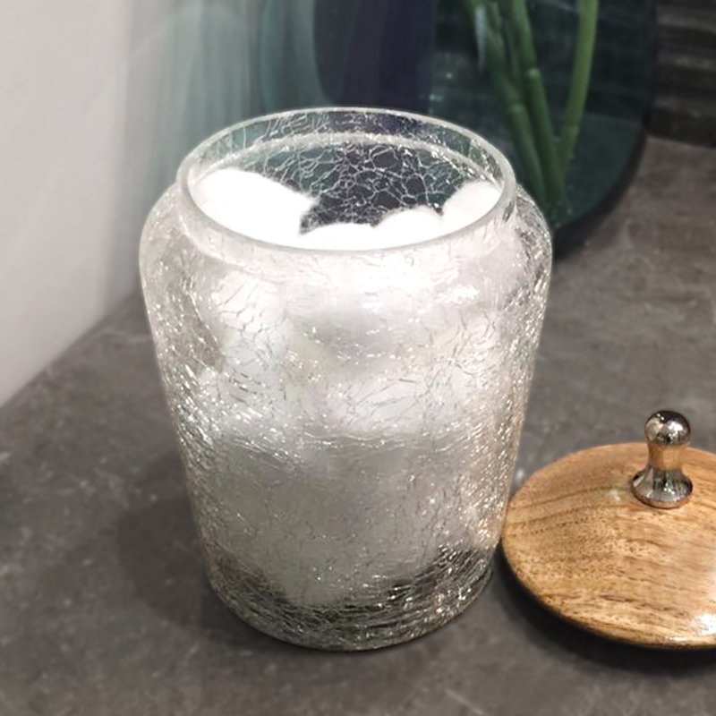 Glass Jar, 4.75" H x 4" W x 4" D