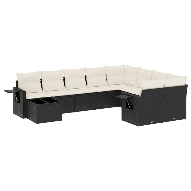 Grand canapé modulaire en rotin PE Vidaxl
