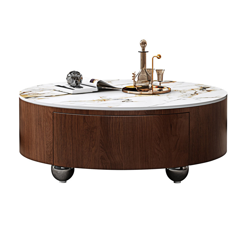 Round Coffee Table With Drawers