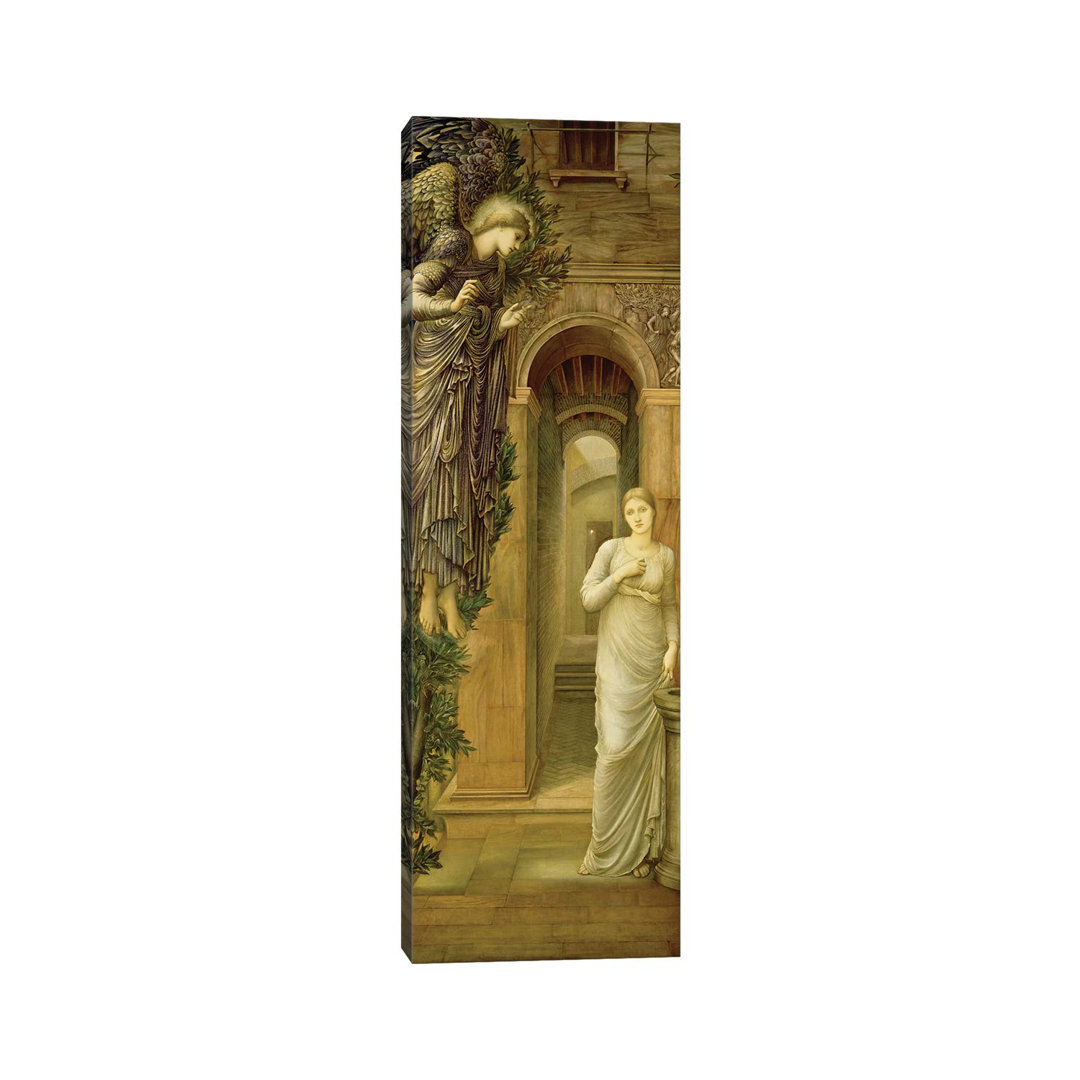 The Annunciation by Edward Coley Burne-Jones - Wrapped Canvas Panoramic Print
