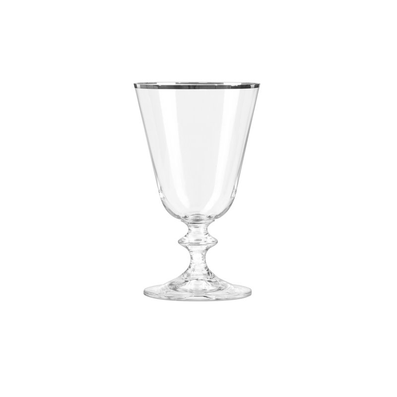 Gianara 6 oz. Ensemble de verrerie, Argenté / Transparent, 9 oz.