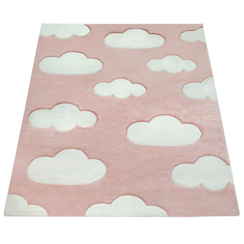 Aleisha Shaggy Pink Rug, Rectangle 140 x 200cm