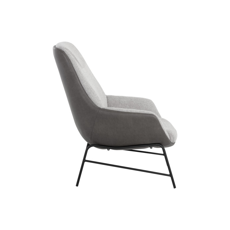 Lounge Chair, Gray Polyester