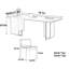 Bureau flottant italien en acrylique