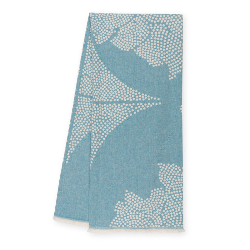 Atlas 100% Cotton Throw, Caribbean Blue