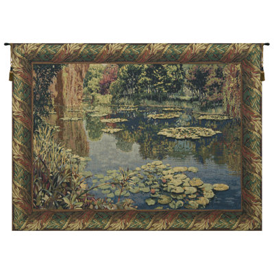 Lake Giverny With Classic Border Belgian Wall Tapestry
