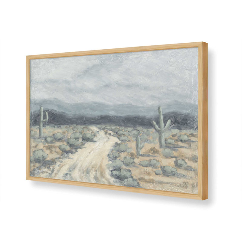 Desolate Road by Sara G. Designs Art Print, 40 W x 30 H, Tan, Framed Print