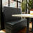 Single-Sided Restaurant Booth Seating - Black-117196485