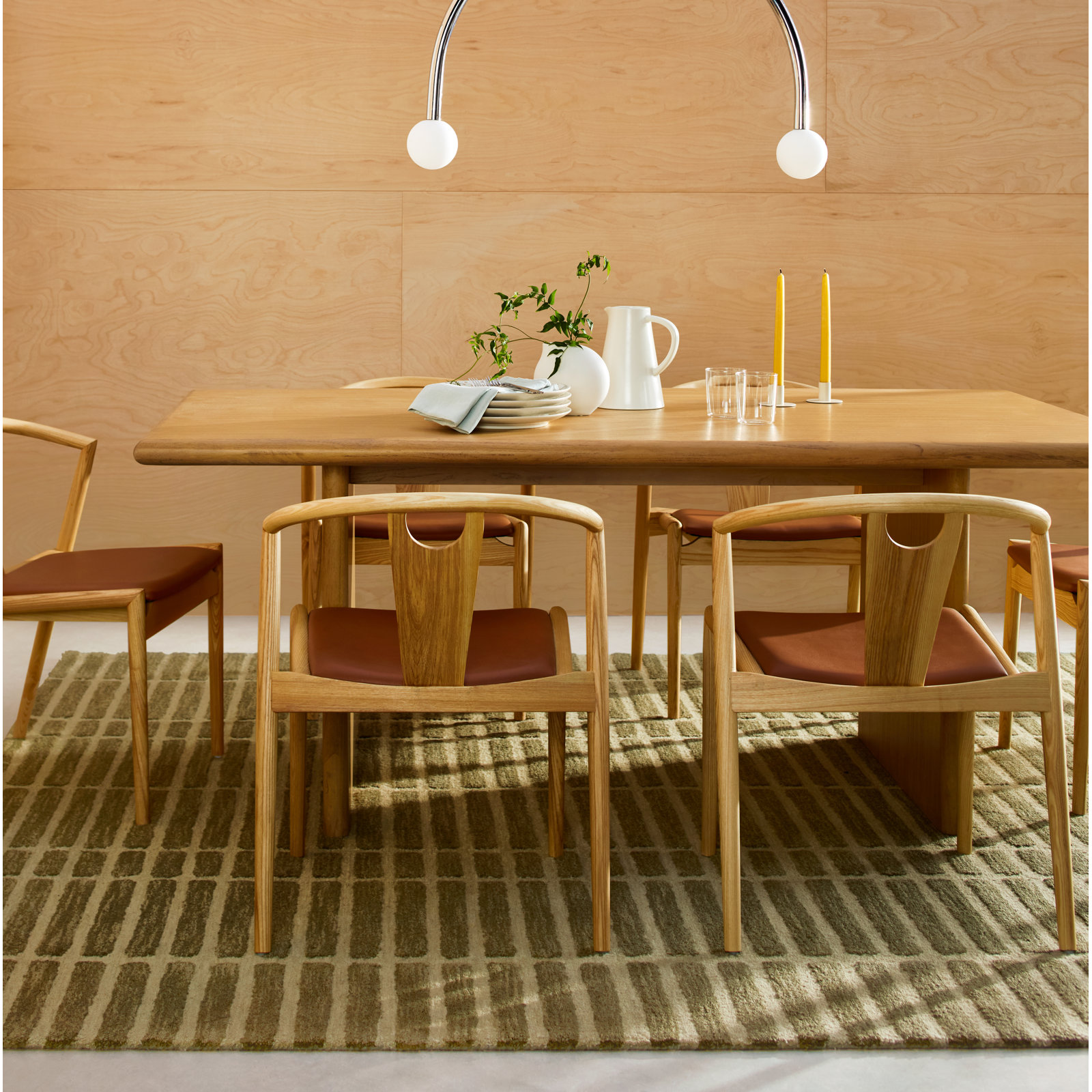 Soleil 74" Dining Table, Oak