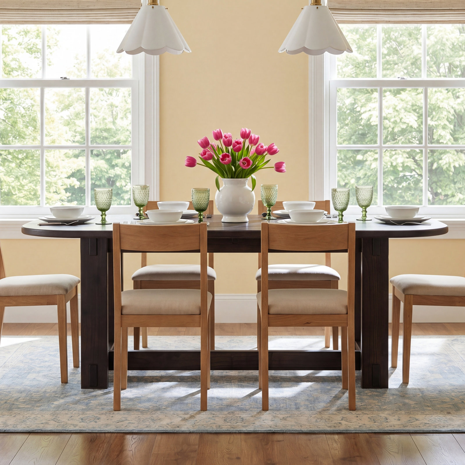 Keaton 98" Mahogany Dining Table