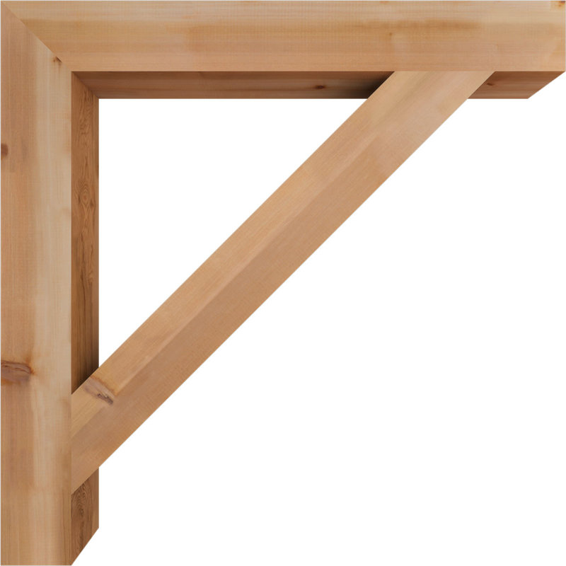 Support de bloc traditionnel, Cèdre rouge de l'Ouest (lisse), H 48 po x l 5,5 po x P 48 po