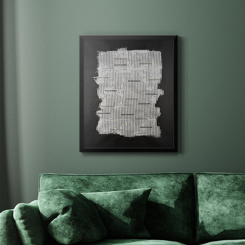 Bits & Bytes I - Toile encadrée de qualité supérieure - prête à être accrochée, H 24 po x l 20 po, Noir