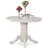 5 Piece Dining Table Set for 4 Includes a Round Kitchen Table with Pedestal and 4 Kitchen Dining Chairs, Linen White