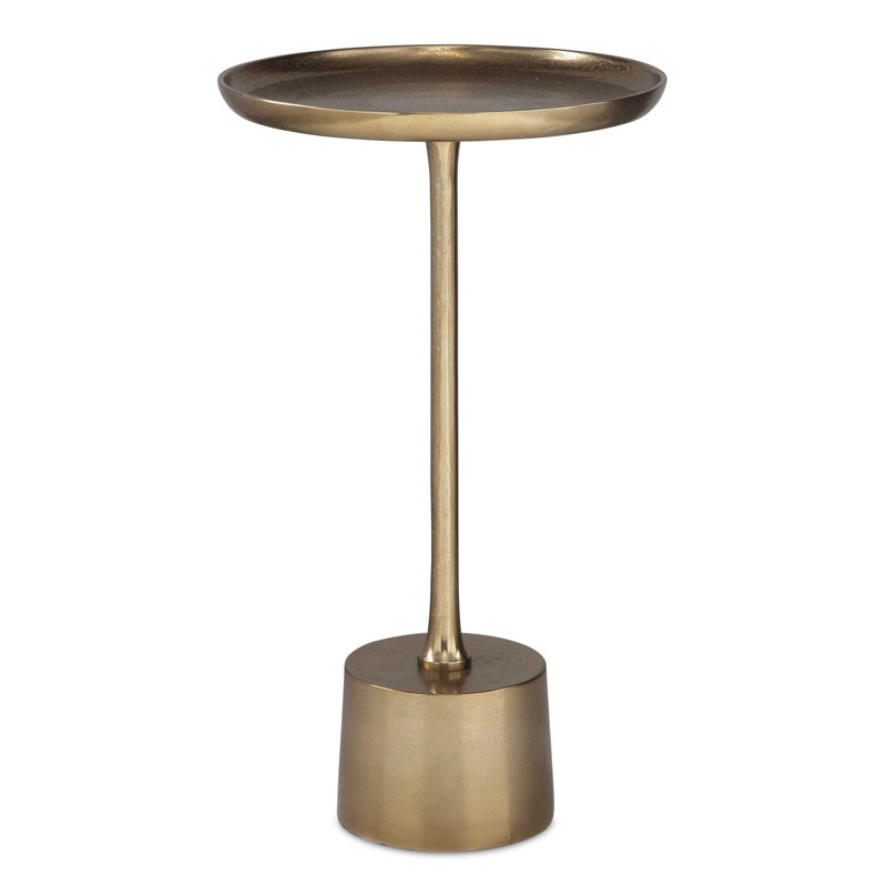 Mikylee Pedestal End Table, Gold