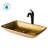 Glass Rectangular Vessel Bathroom Sink with Faucet-35982051-35841308