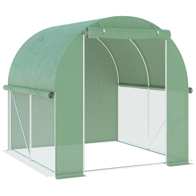 6.6' W x 6.6' D Hobby Greenhouse, Green