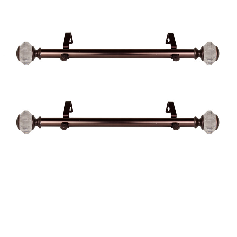 Tringle à rideaux simple Inez Side, Bronze
