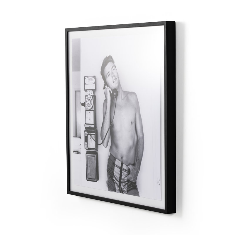 Clint Eastwood Takes A Call Print by Getty Images, 30" H x 30" W x 1.5" D