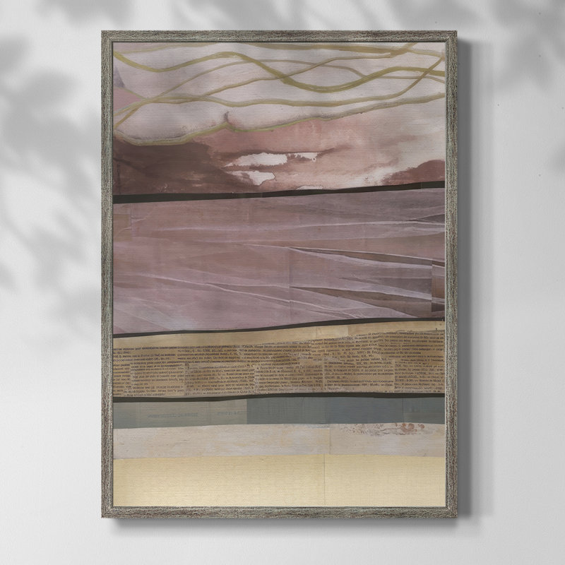 «Waves of Collage I», reproduction encadrée - bois massif, H 15 po x l 12 po