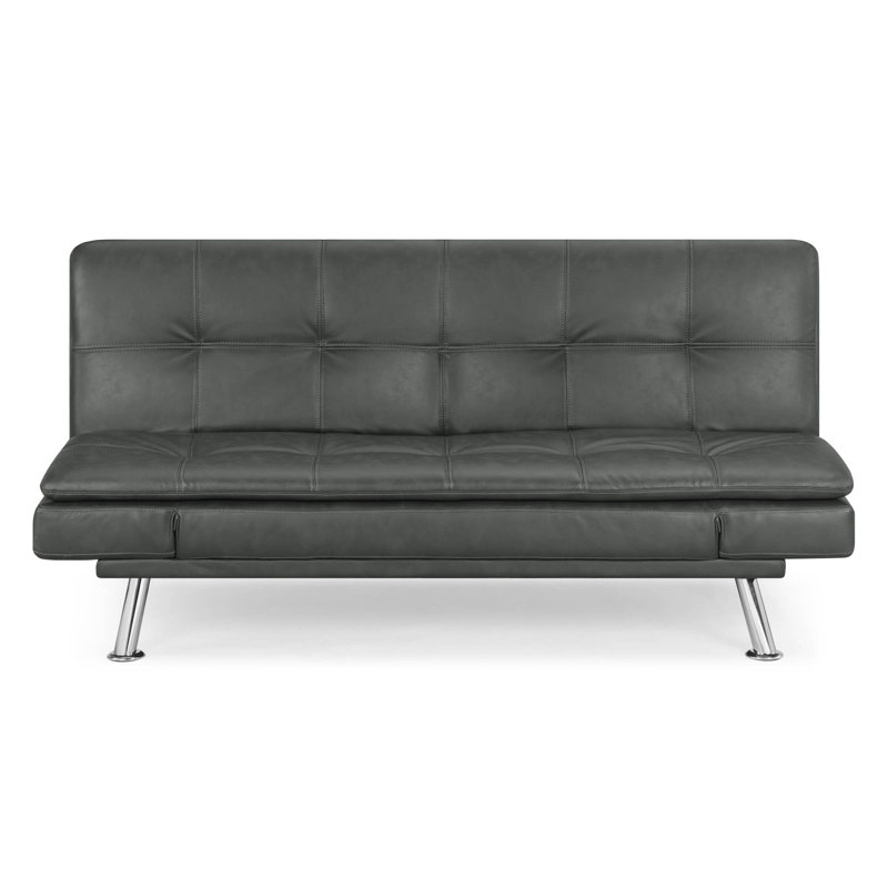 Canapé-lit Serta Billie-Loren, Polyester 100 % gris foncé