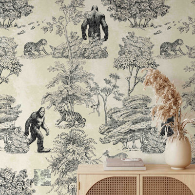 Lakey 100% Vegan Real Paper 2m x 2.5m Matte Wallpaper Roll