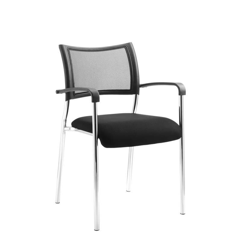 Waiting Room Chair, Chrome Black