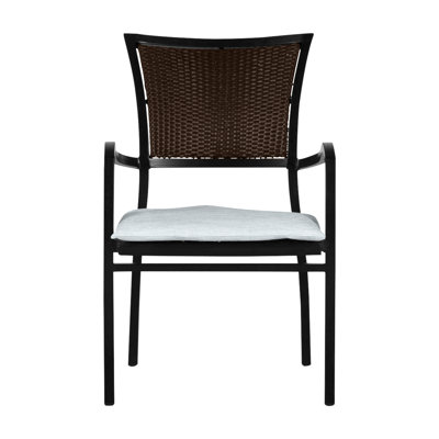Aire Stacking Patio Dining Armchair With Cushions