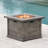 Sherry Polyresin Propane Smokeless Fire Pit Table with Hidden Fuel Tank-907533259