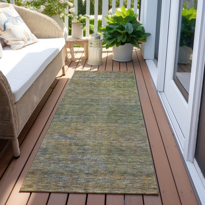Malchow Abstract Indoor / Outdoor Rug, Runner 2'3" x 7'6"