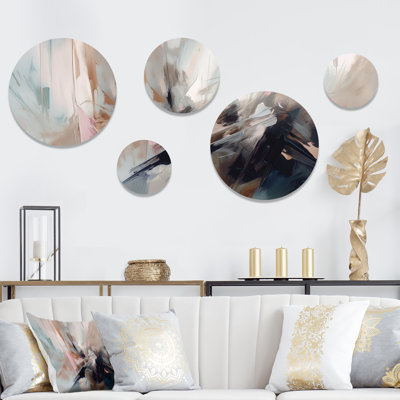 Blue and Cream Essence of Modernity - Abstract Metal Wall Décor