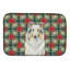 Tapis de vaisselle White Collie Christmas PoinsettIas