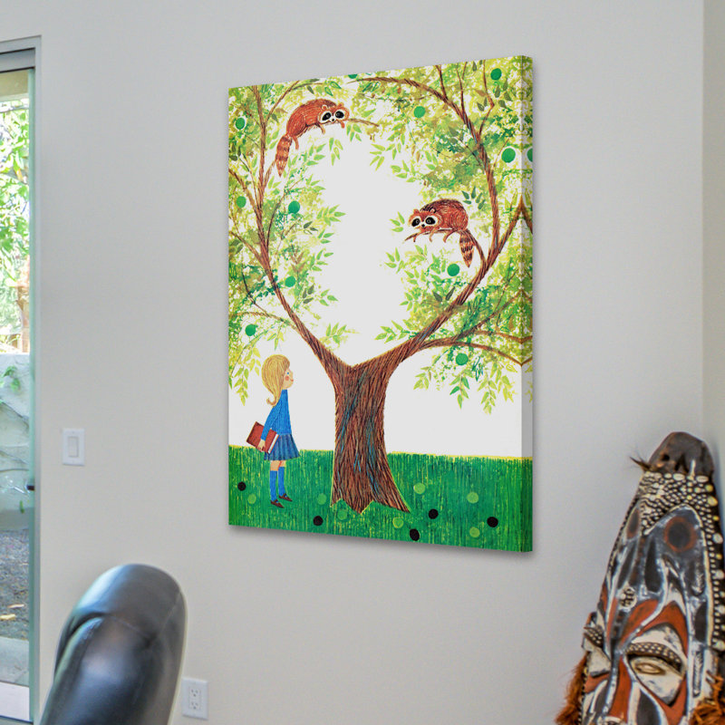 Red Pandas by Curtis - Wrapped Canvas Painting, 46 cm H x 30 cm W