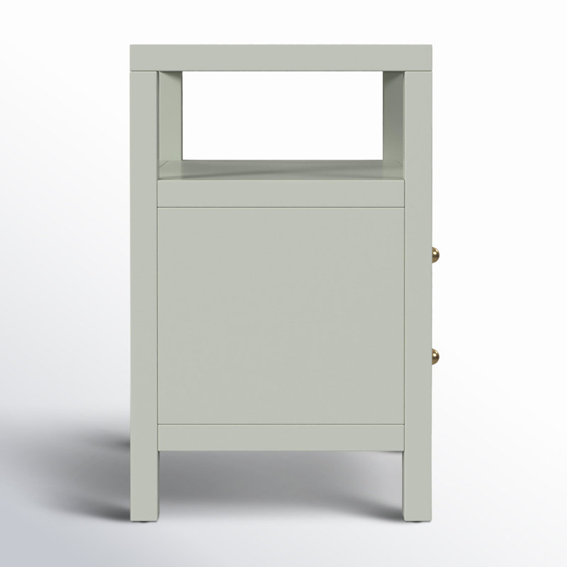 Nora 2-Drawer Nightstand, Sage Green