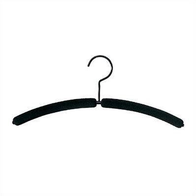 Cintre en métal antidérapant avec revêtement en caoutchouc noir pour robe / chandail / chandail, Noir