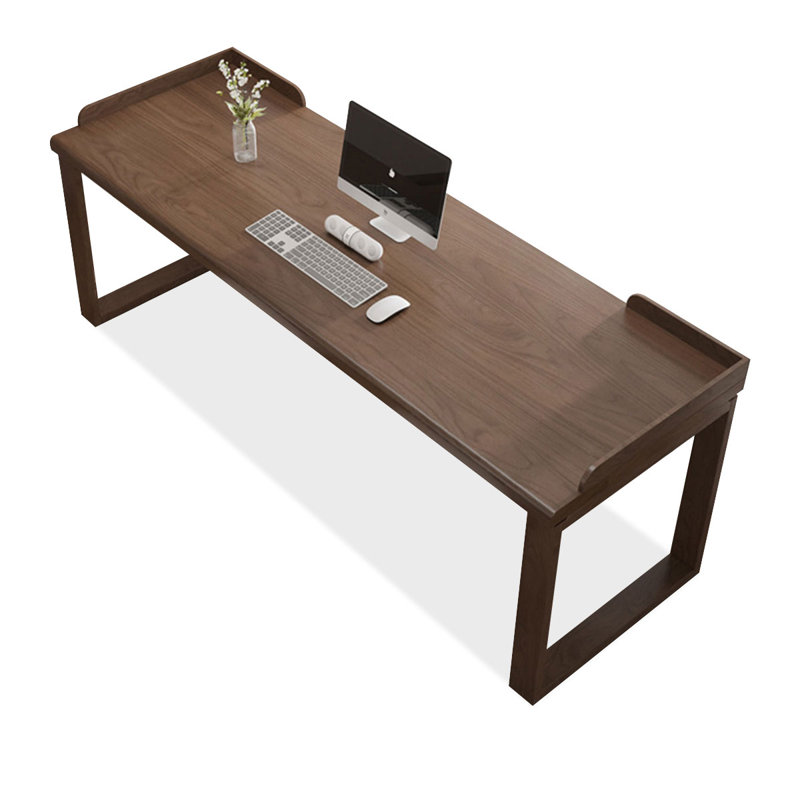 Rectangular Solid Wood Desks, Walnut, 29.53" H x 94.49" W x 27.56" D