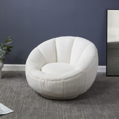 Fauteuil demi-tonneau pivotant de 35,8 po Dama