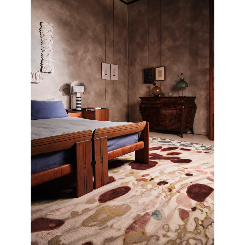 Chihuly Oyster Stucco Area Rug, Rectangle 4' x 6'